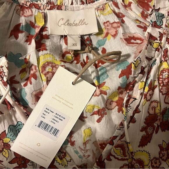 Cleobella Iris Floral Tassel Tie Blouse in Enya NEW Size XS Boho - Picture 10 of 10